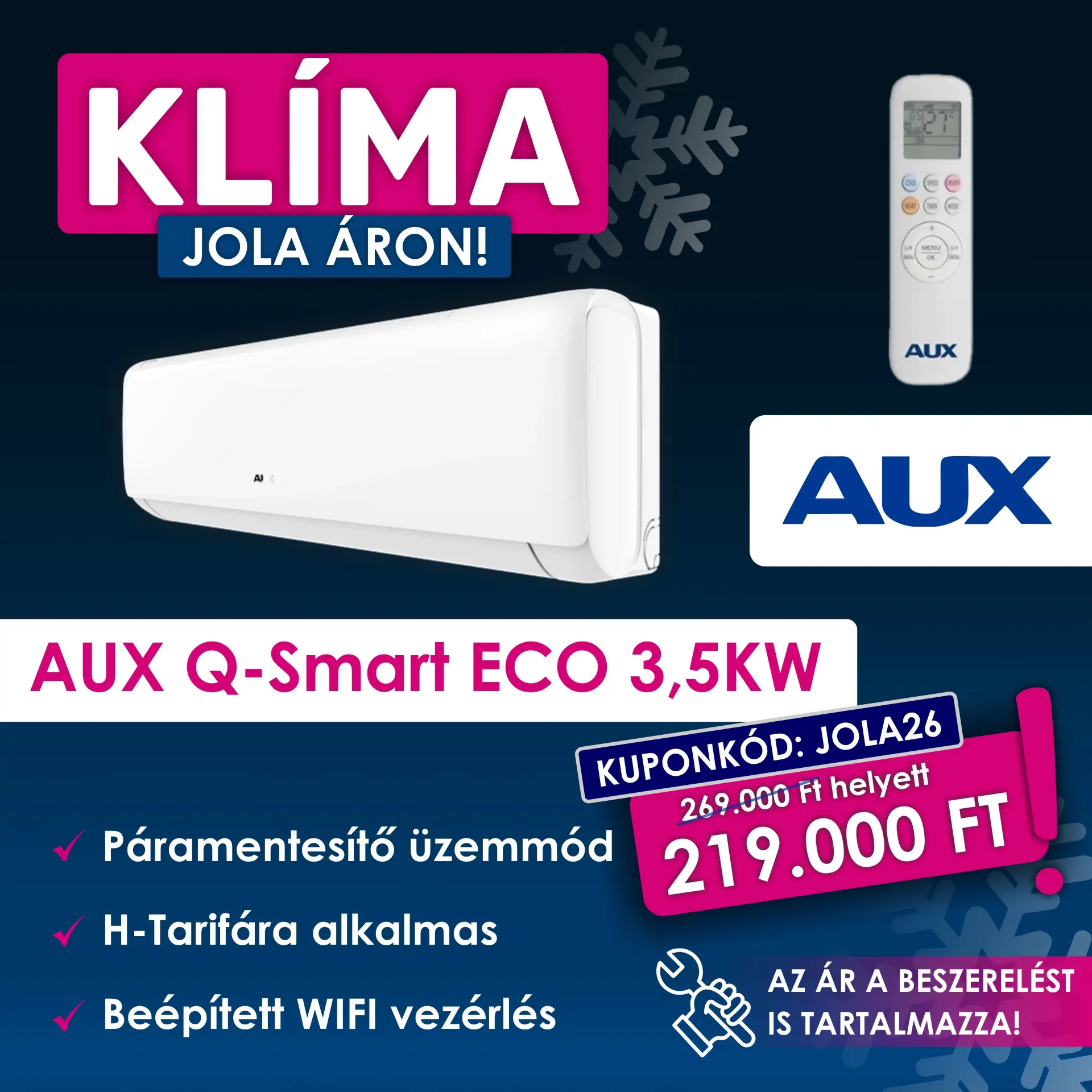 Légkondi akciók - Aux Eco